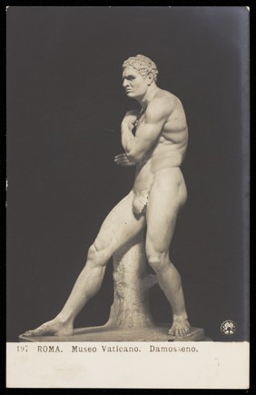 Damoxenus. Photographic postcard after Antonio Canova, 193-.