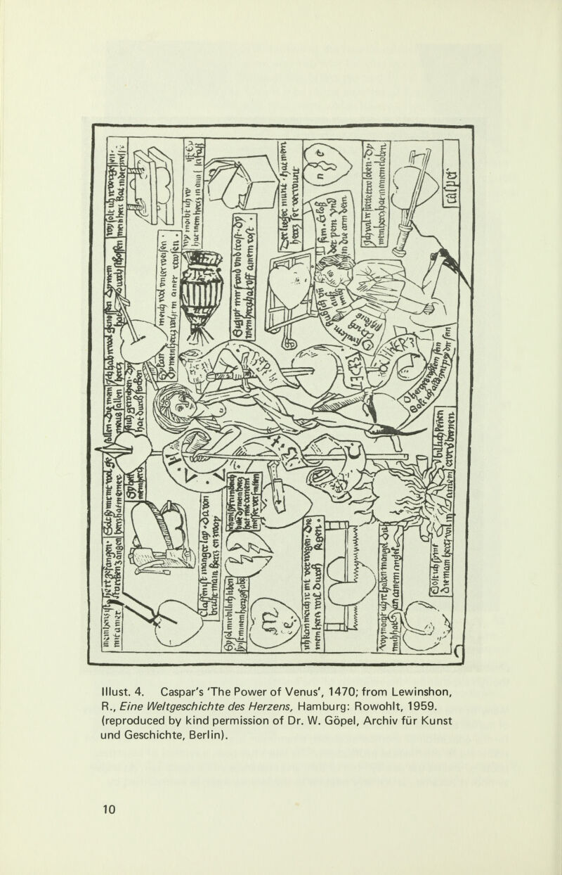 11 lust. 4. Caspar's The Power of Venus', 1470; from Lewinshon, R., Eine Weltgeschichte des Herzens, Hamburg: Rowohlt, 1959. (reproduced by kind permission of Dr. W. Gopel, Archiv fur Kunst und Geschichte, Berlin).