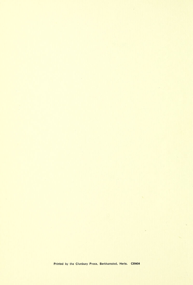 Printed by the Clunbury Press, Berkhamsted, Herts. C89454