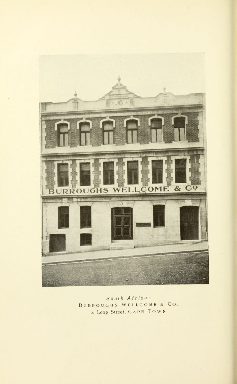 South Africa: Burroughs Wellcome & Co. 5, Loop Street, Cape Town