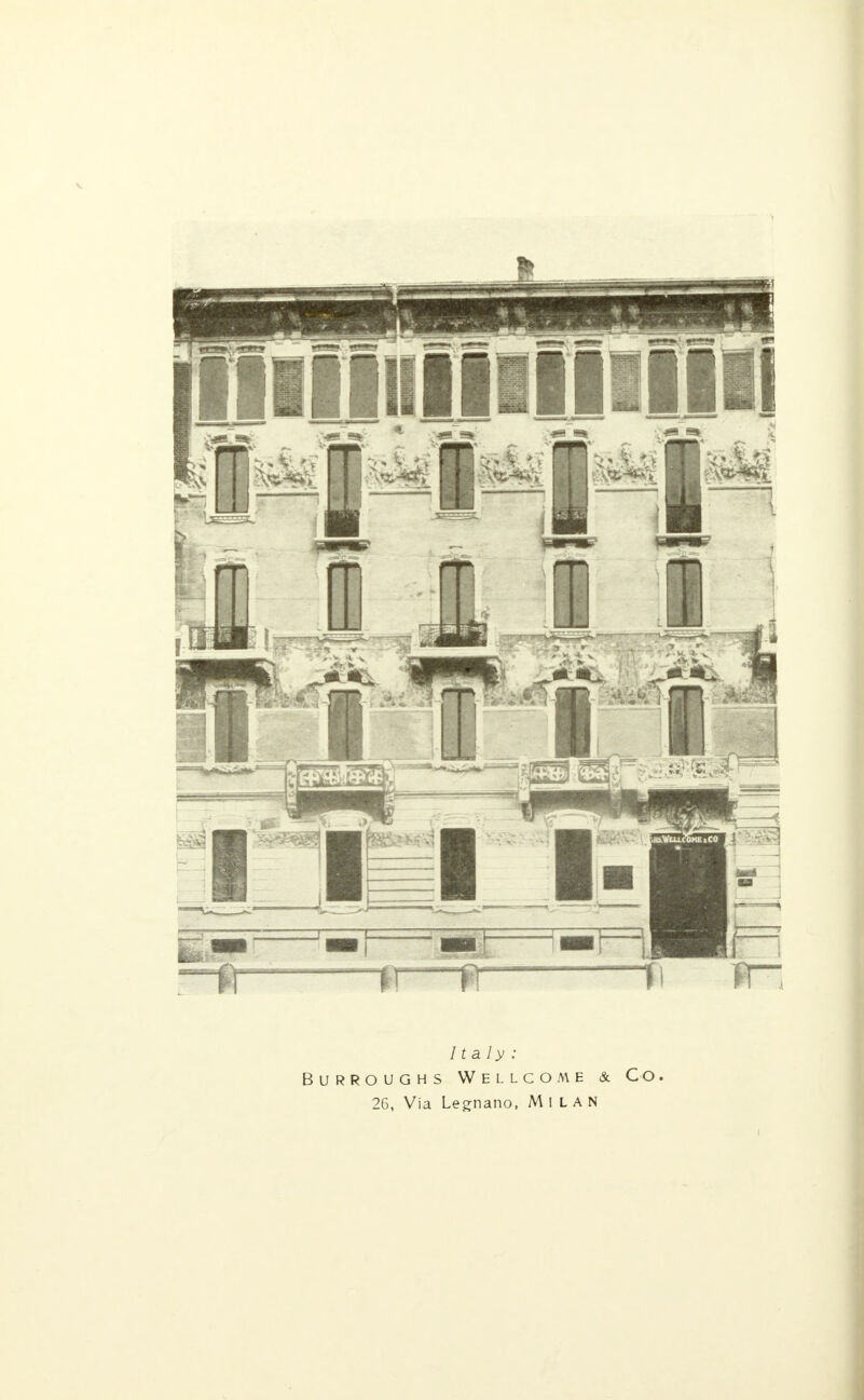 Italy : Burroughs Wellcome & Co. 26, Via Legnano, MILAN