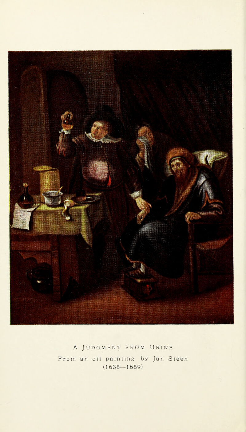 A Judgment from Urine From an oil painting by Jan Steen (1638—1689)