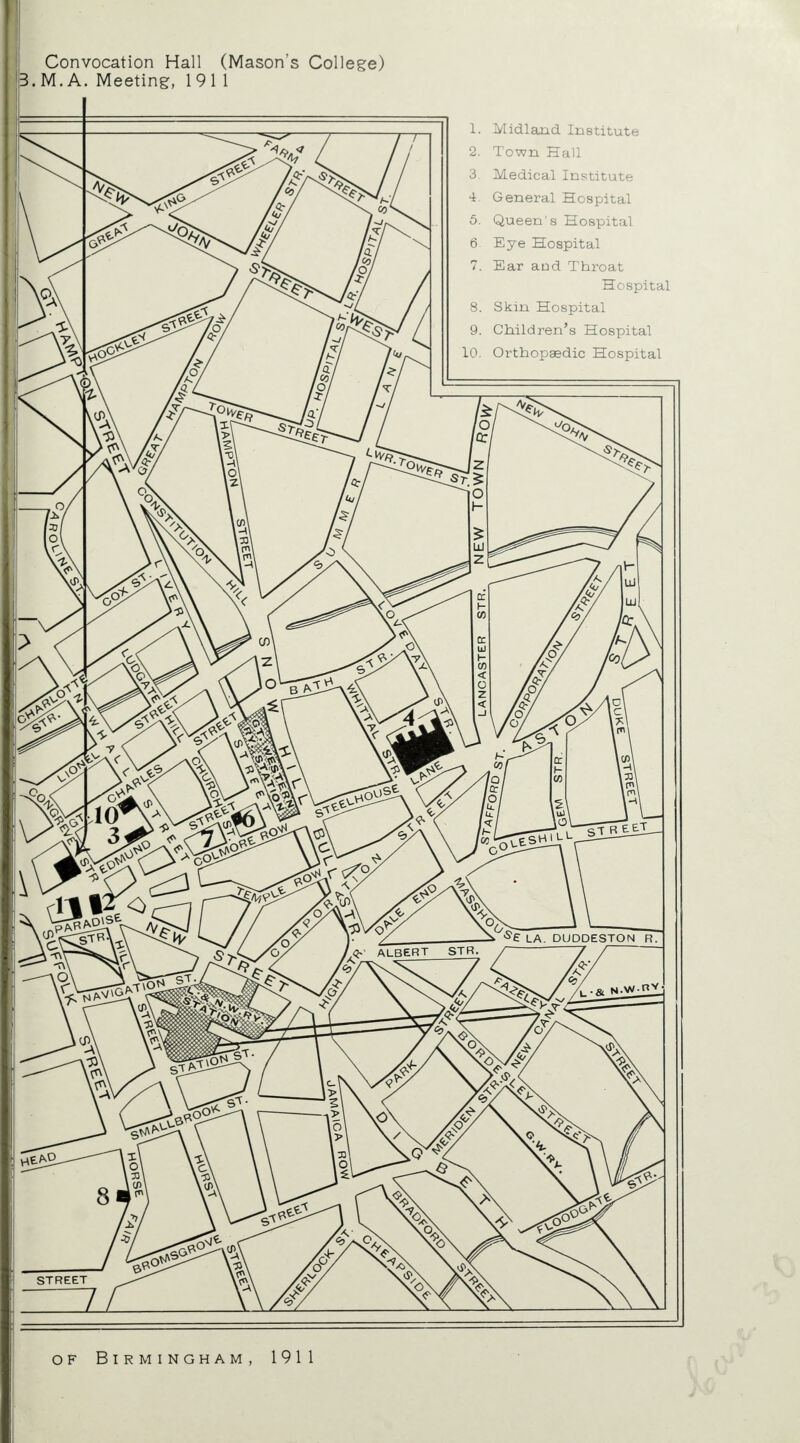Convocation Hall (Mason's College) 3. M. A. Meeting, 1911 of Birmingham, 1911
