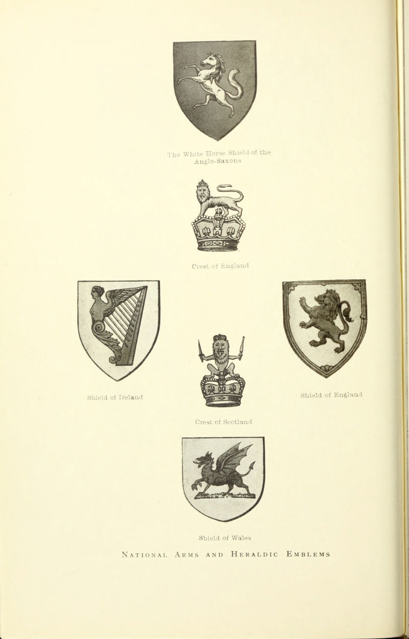 The White Horse Shield of the Anglo-Saxons N ATIONA I, Shield of Wales Arms and Heraldic Emblems