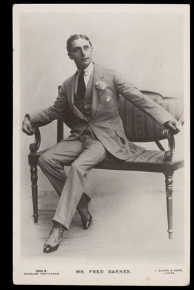 Fred Barnes. Photographic postcard, 19--.