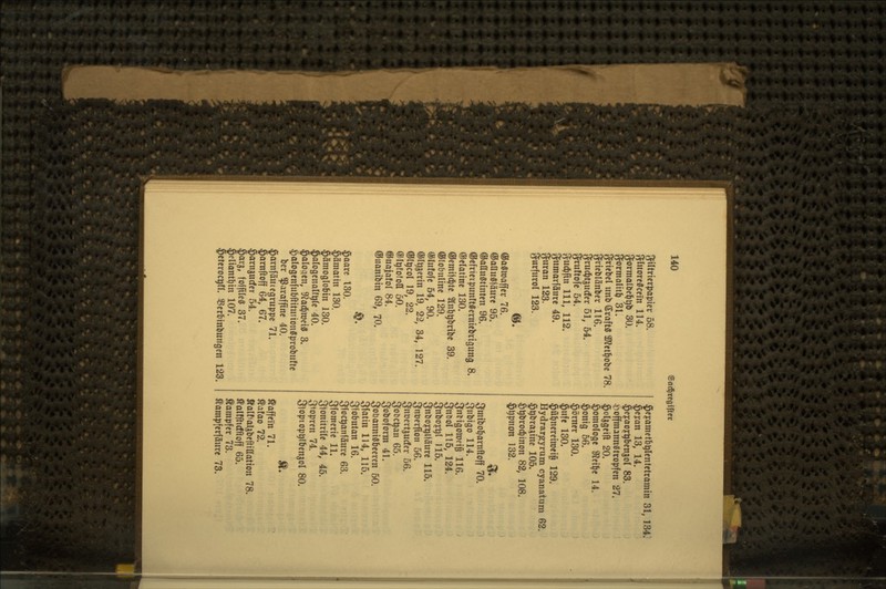 3iltricrpa»)icr 58. J^hioregccin 114. ^ormalöcl^tib 30. ^ormalit^ 31. gricbel unb (Sraft« üWet^obc 78. gricblänbcr 116. ^rud^tgucfcr 51, 54. gruftofe 54. J^uc^fin 111, 112. f^umarfäure 49. Juran 123. gurfiirol 123. ®a8h)affcr 76. ©aUugjäure 95. ©attugtinten 96. ®cfricrpunft«crniebrtgung 8. ©elatine 130. ©emijd^tc 5tnt)^bribe 39. ©lobnlinc 129. mnto\t 54, 90. ®It)acrln 19, 22, 34, 127. mt^col 19, 22. ©Iqfofott 50. ©«ajafol 84. ©uanibin 69, 70. ^* ^aarc 130. ^ämatin 130. Hämoglobin 130. ^alogcnalf^Ic 40. §aIoqen, ^aä)m\^ 3. ^alogenfubftitutionSprobuftc bcr Paraffine 40. ^arnfämcgruppc 71. ^arnftoff 64, 67. ^arngudcr 54. ^axi, toffileS 37. ^eliantl^in 107. ^ctcroc^n. ^Jcrbtnbungen 123. ^C3:ametb^lcntetramin 31, 134. ^eyan 13, 14. Hcyaojc^bcnjol 83. •fsoffmannStropfcn 27. ^olageifi 20. |)omoIoge 3f?et^c 14. Honig 56. Hörner 130. $nfe 130. Hübncrcimci^ 129. Hydrargyrum cyanatum 62. ^qbrai^ine 105. H^bro(^inon 82, 108. H^pnon 132. 3fmibot|arnßoff 70. Jiibigo 114. 3fnligonjei§ 116. ^nbol 115, 124. §nboy^l 115. änbojcqijäurc 115. Qnöerjton 56. Qnocrtjucfcr 56. äoDc^an 65. 5oboform 41. JobanniSbccren 50. Sfatin 114, 115. äfobulan 16. äfoc^anfänrc 63. 5fomcrie 11. gtonitrile 44, 45. §»oprcn 74. älopiop^lbenjol 80. fein 71. ^atao 72. ftalfialübeftittation 78. STallftidfioff 65. Dampfer 73. ^ampjcrfäure 73.