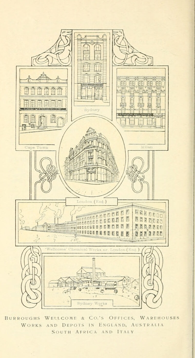 Burroughs Wellcome & Co.'s Offices, Warehouses Works and Depots in England, Australia South Africa and Italy