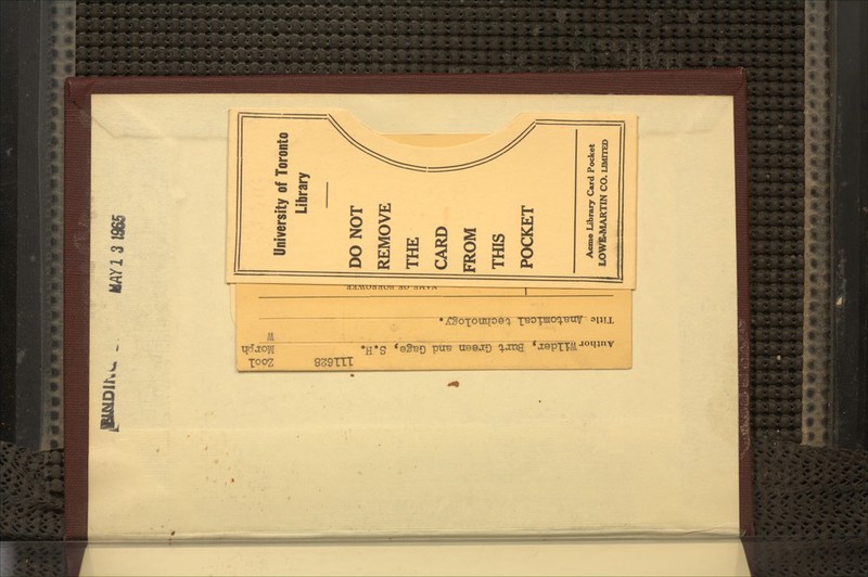 pUDir ^<« - mi 3 m J ■ ■ University of Toronto Library DO NOT REMOVE THE CARD FROM THIS POCKET Acme Library Card Pocket LOWfi-MARTIN CO. limtted