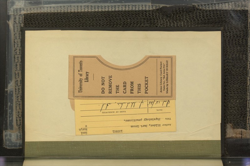 ft Oi IO to 4 03 a CD D 3 •< CQ University of Toronto Library DO NOT REMOVE THE CARD FROM THIS POCKET Acme Library Card Pocket Under Pat. Ref. Index File- Made by LIBRARY BUREAU