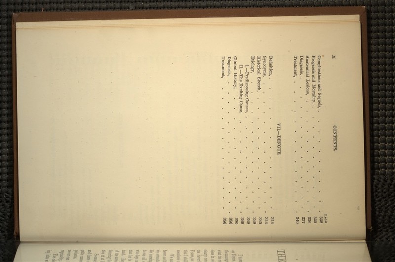 • PACK Complications and Sequels, i. 332 Prognosis and Mortality, 335 Anatomical Lesions, . -. . . . .336 Diagnosis, 337 Treatment, ,340 VII.—DENGUE. Definition, , 344 Synonyms, 344 Historical Sketch, 345 Etiology, 348 I.—Predisposing Causes, 348 II.—The Exciting Cause, 349 Clinical History, 359 Diagnosis, 356 Treatment, 356