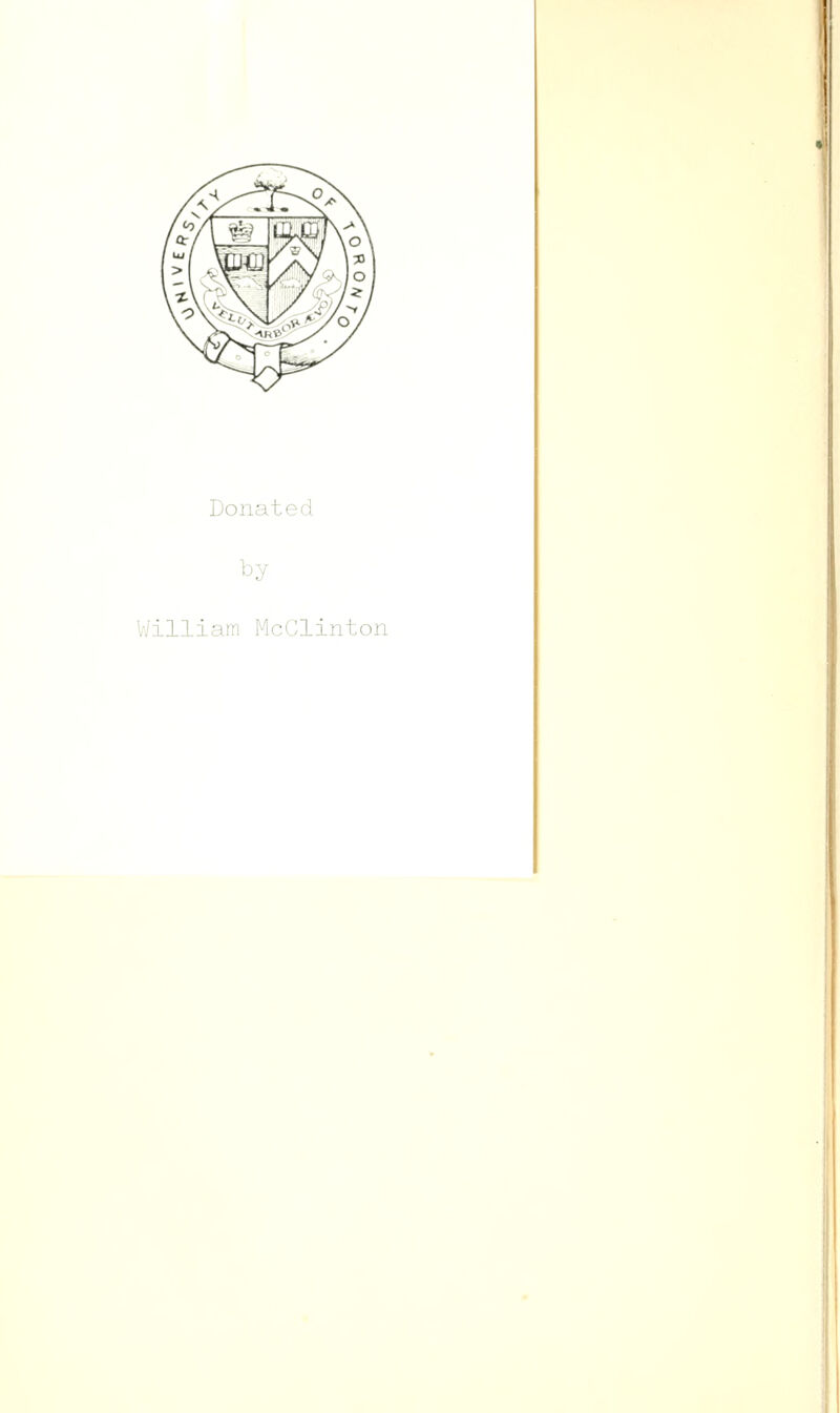 Donated by V/illiarn McClinton
