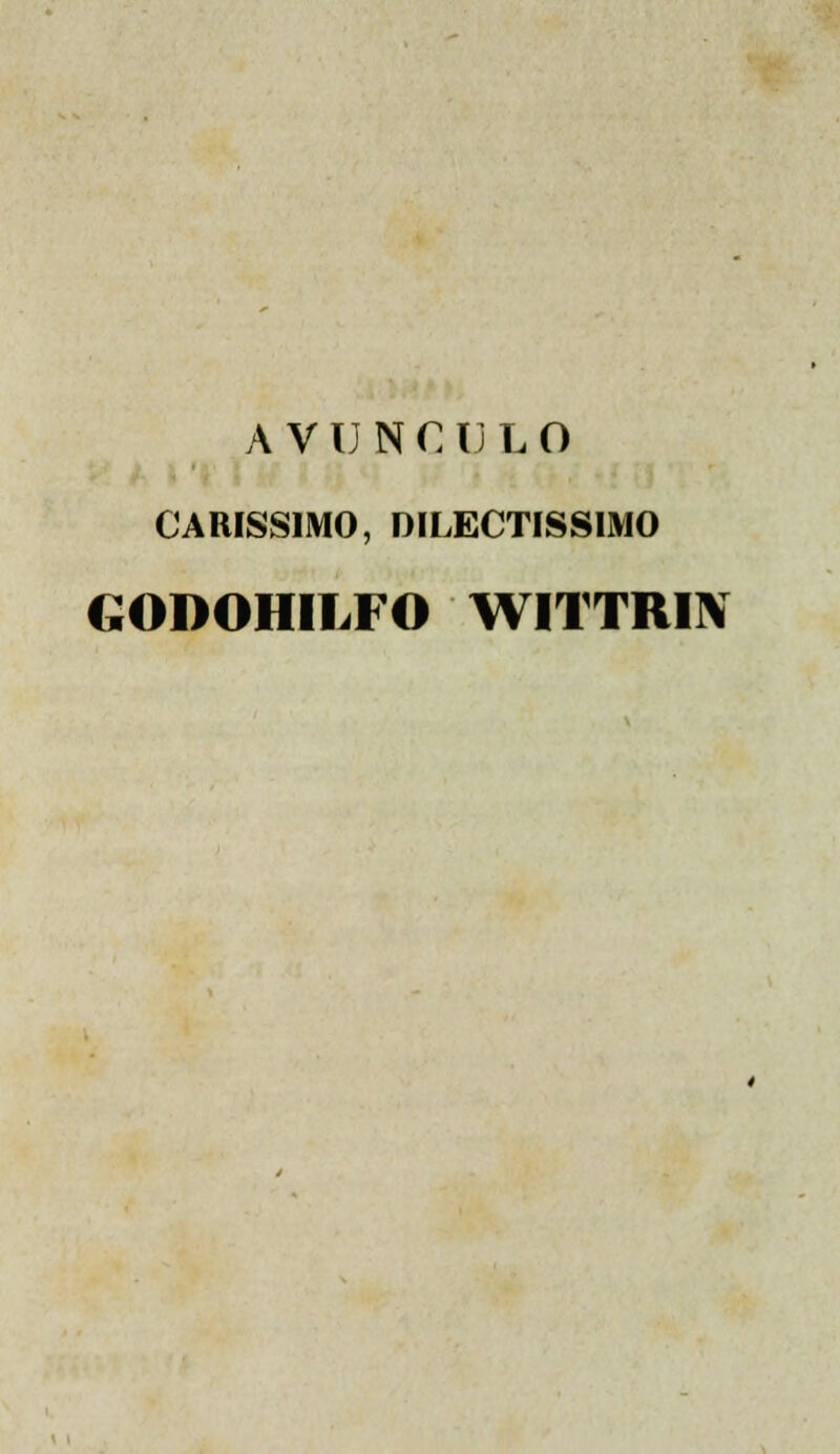 CARISSIMO, DILECTISSIMO GODOHILFO WITTRIN