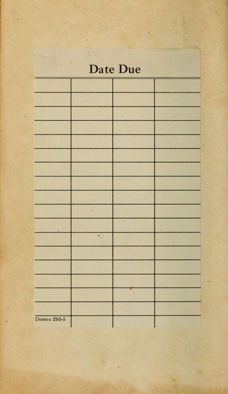 Date Due * Demco 293-5