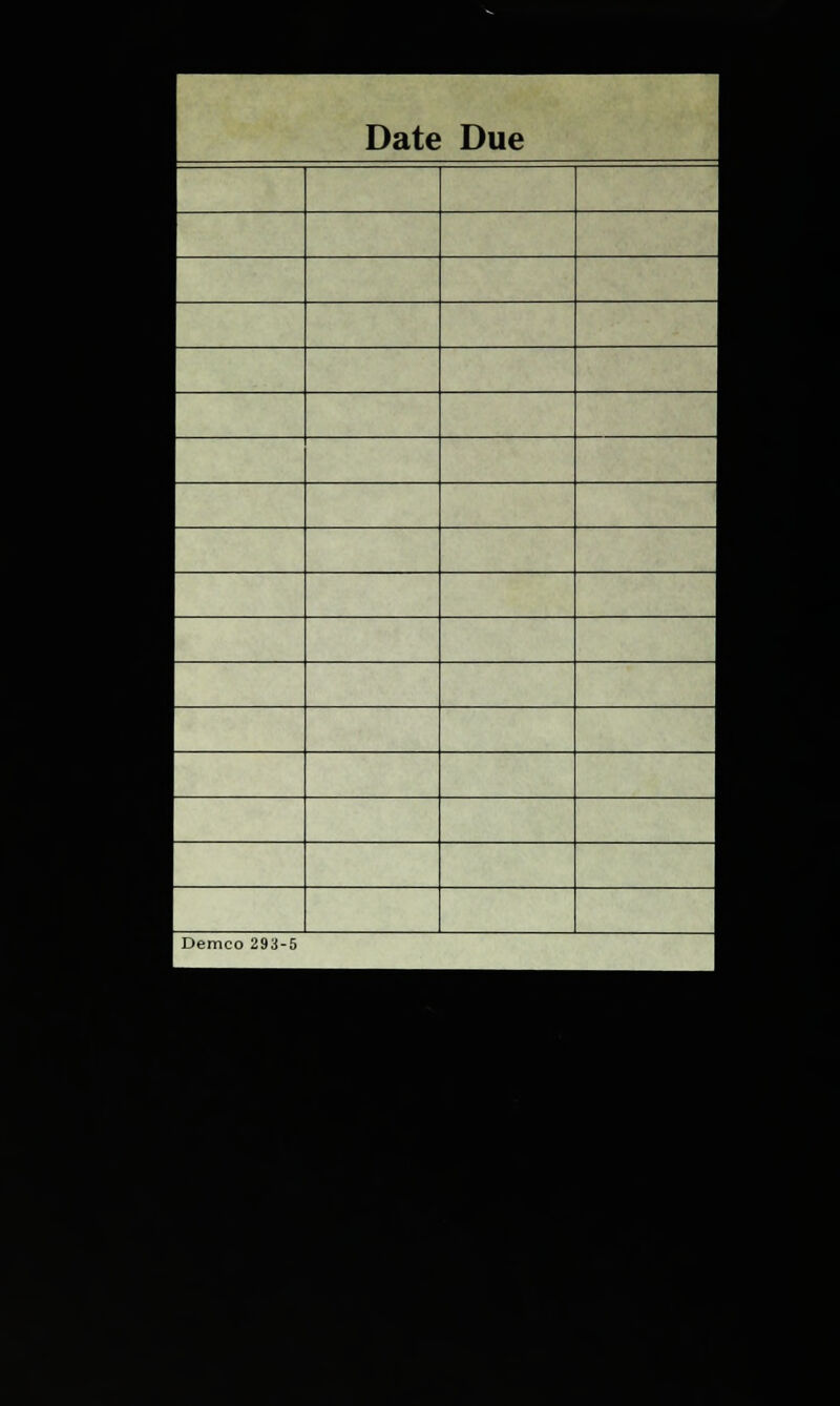 Date Due Demco 293-5 J