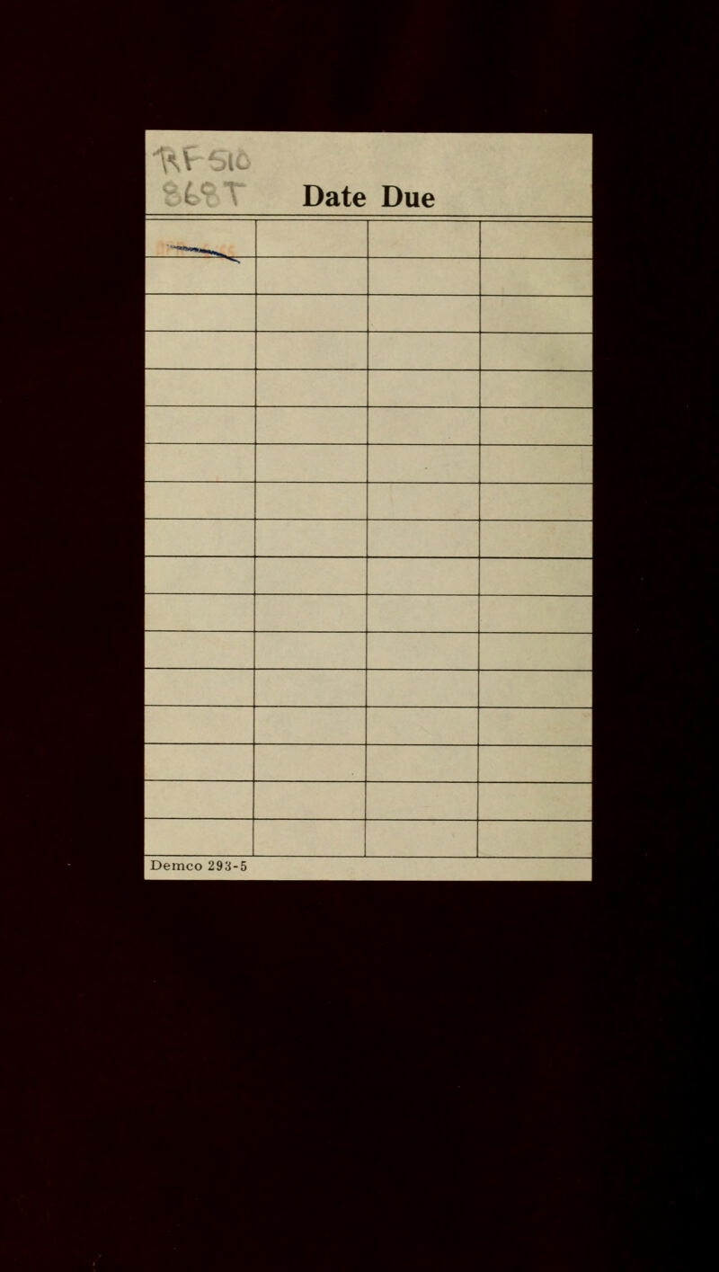 \'\\X 516 Date Due , 4 Demco 293-5