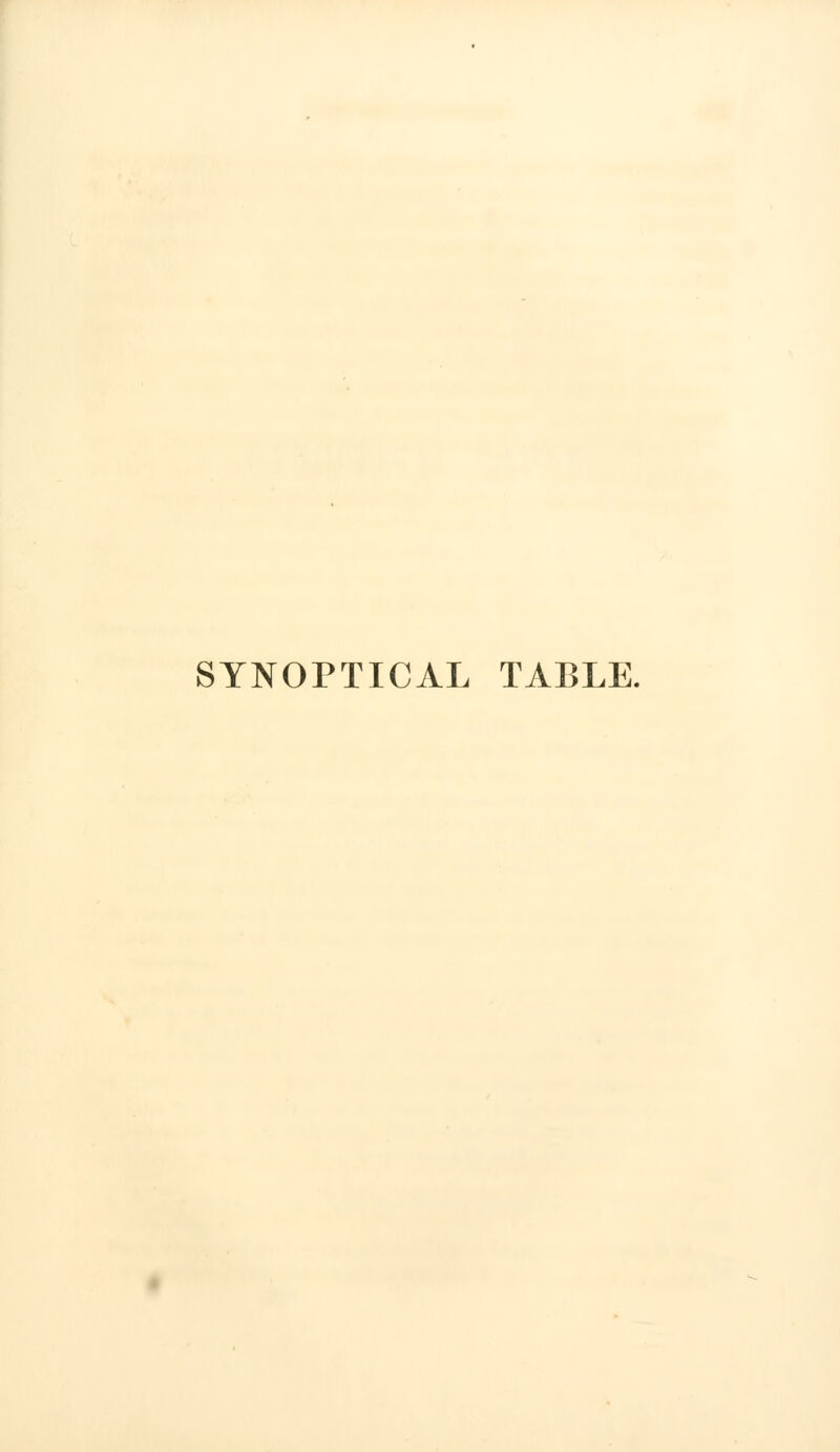 SYNOPTICAL TABLE.