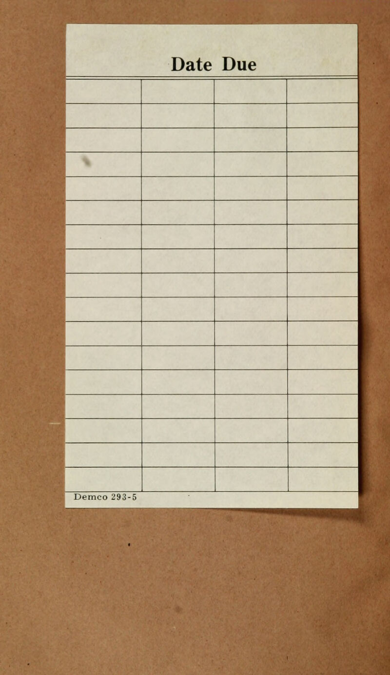 Date Due Demco 293-5