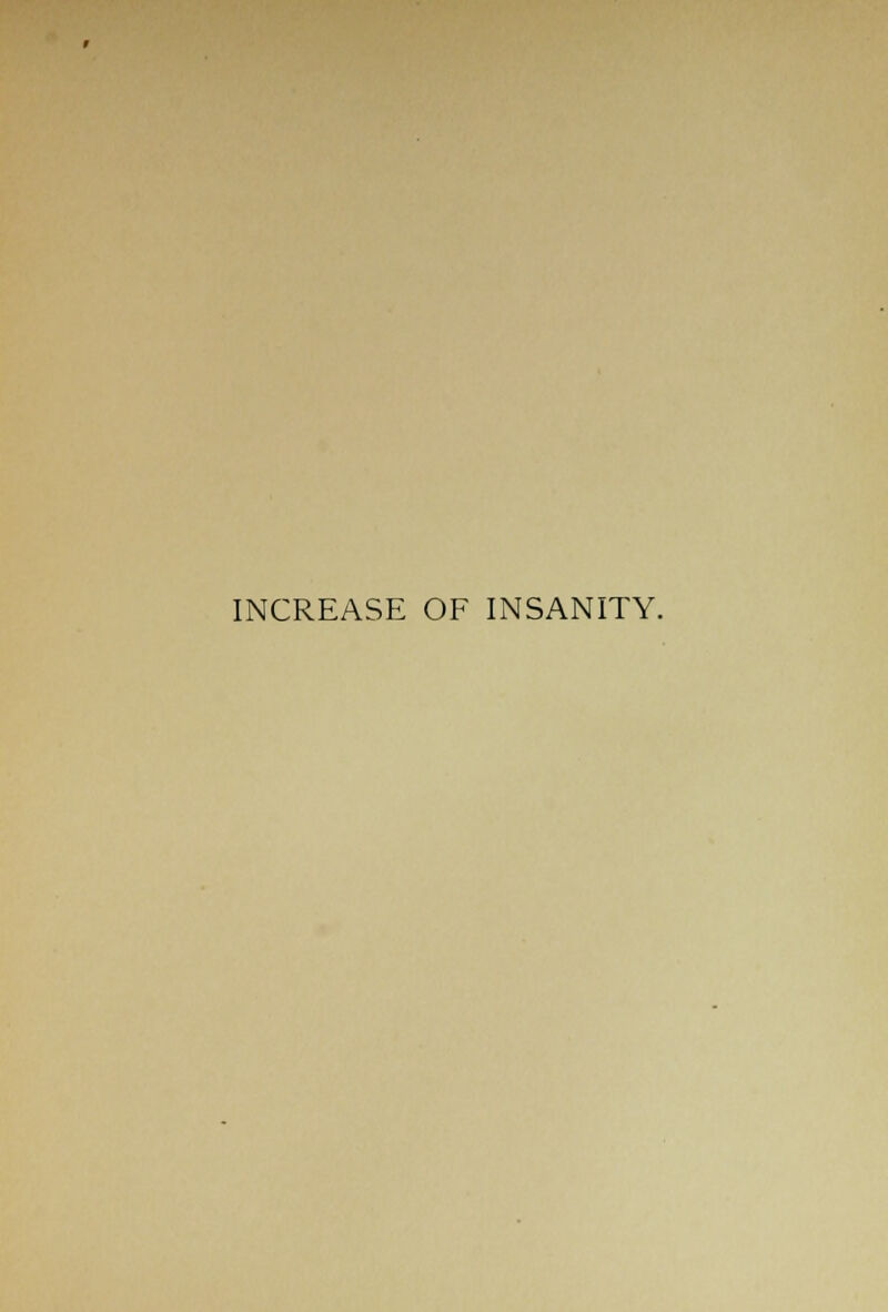 INCREASE OF INSANITY.