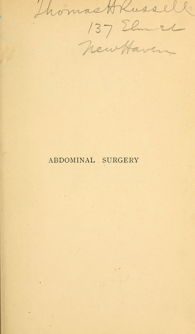 ABDOMINAL SURGERY