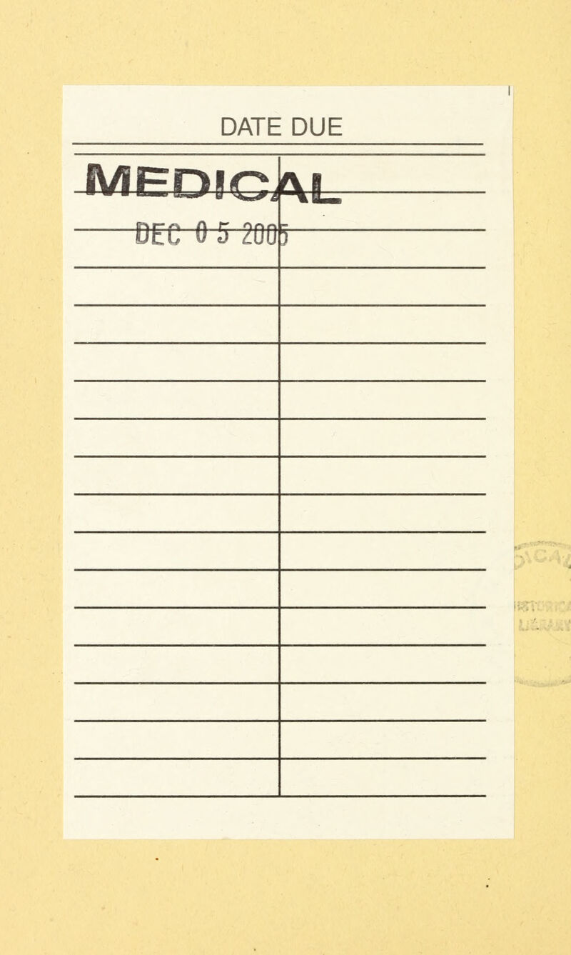 1 DATE DUE IVIED!^1 DEC (J 5 200 5