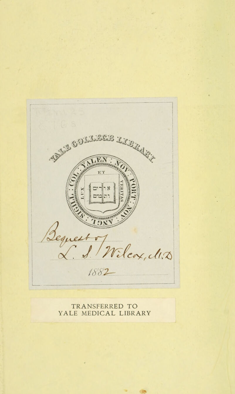 KSUWK TRANSFERRED TO YALE MEDICAL LIBRARY