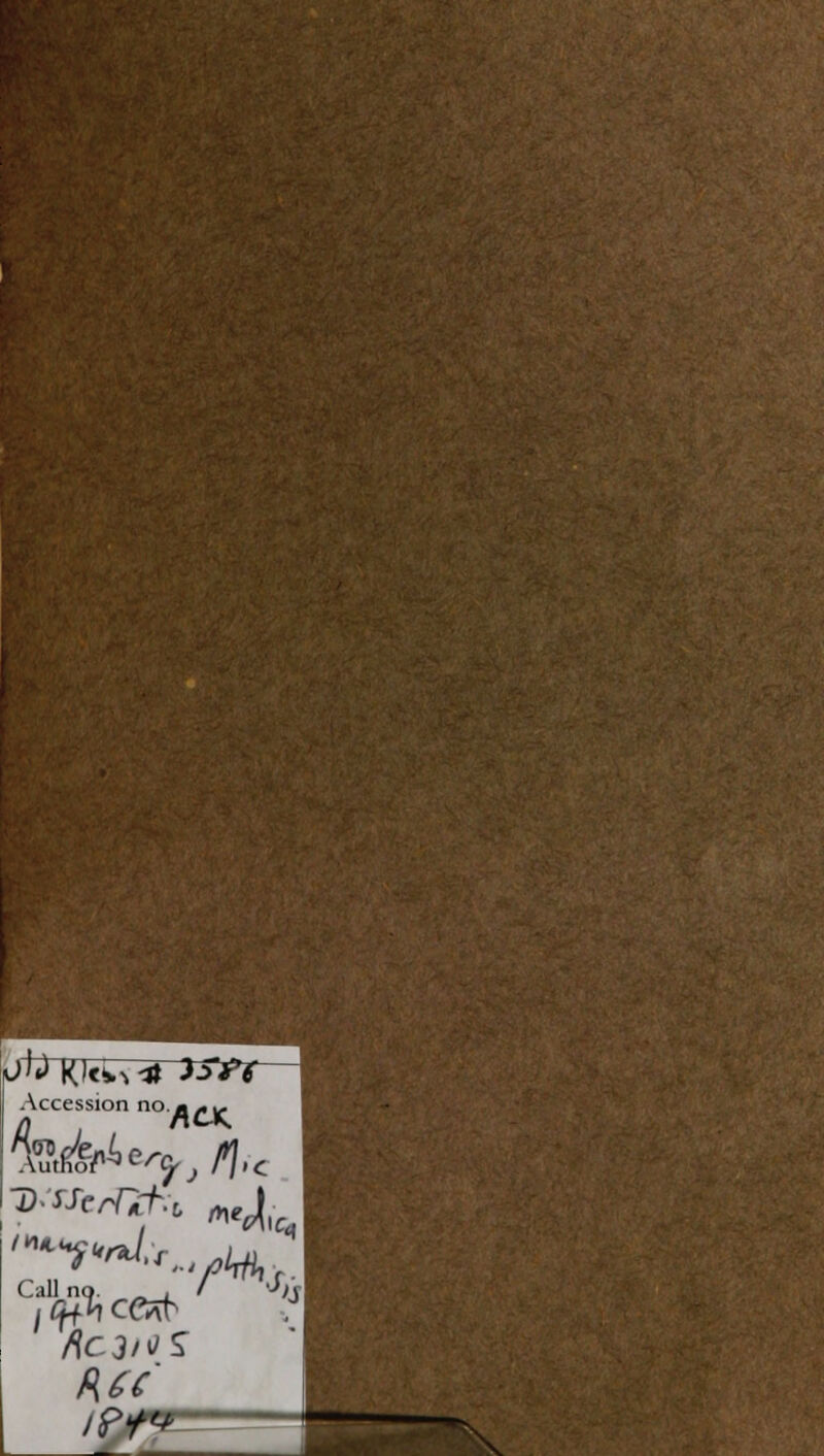 Accession no ACK %^« /»i^ /i*. cA\cA