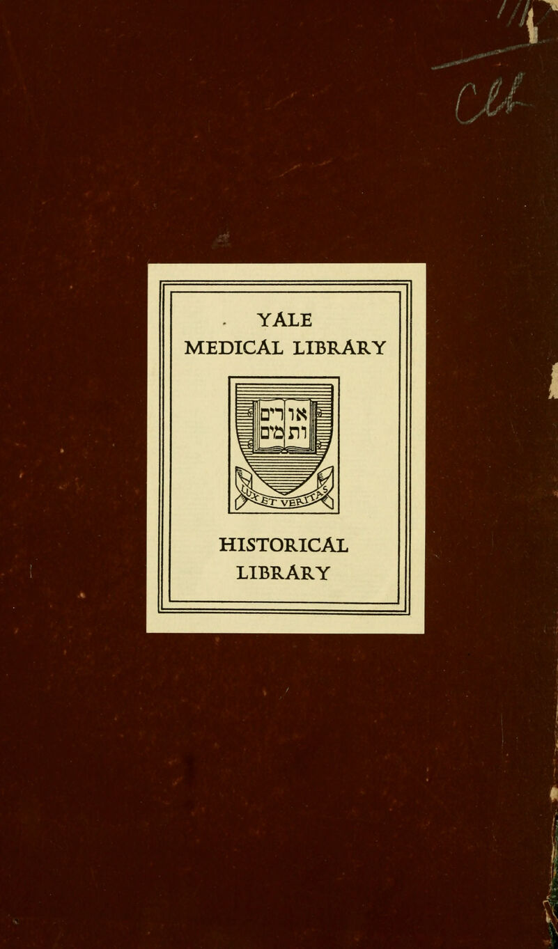 nu ^ YALE MEDICAL LIBRARY HISTORICAL LIBRARY