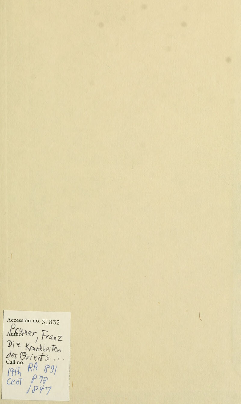 Accession no. 31839 Lall no. ^> n