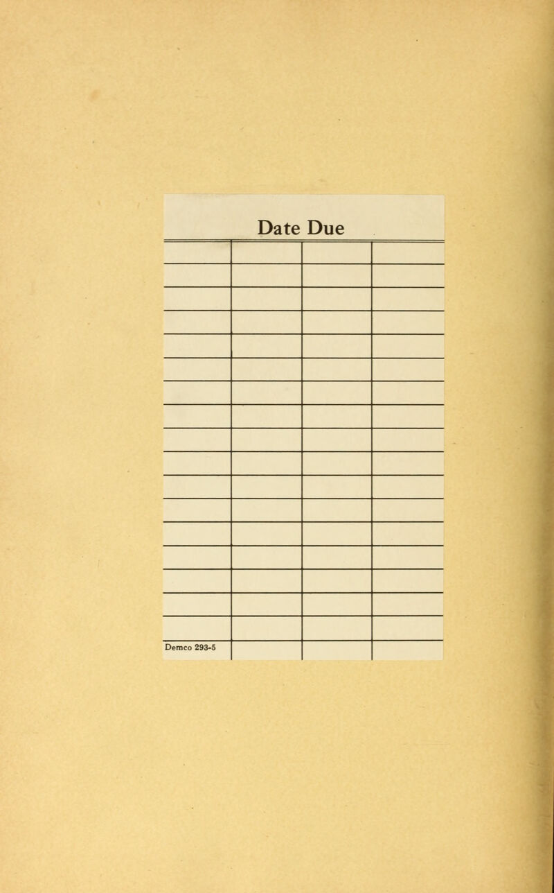 Date Due Deraco 293-5