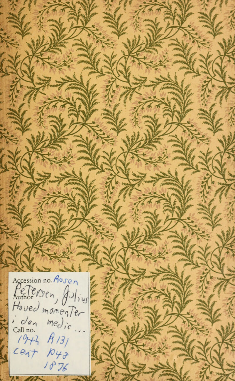 - t/r fif Accession no. n£>Spr\