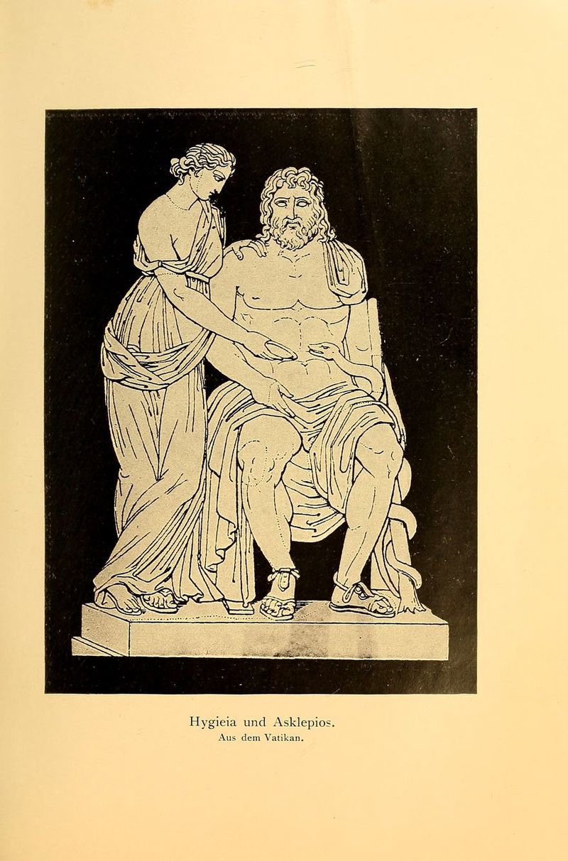 Hygieia und Asklepios. Aus dem Vatikan.