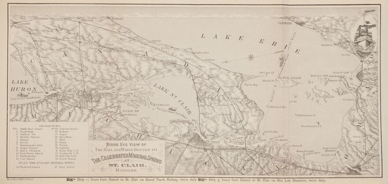 'IlicC.ilvnl I.ilh Cii III I Only I j hours from Detroit to St. Clair via Grand Trunk Railway, twice daily. $S5r» Only 3] hours from Detroit to St. Clair via Star Line Steamers, twice daily.