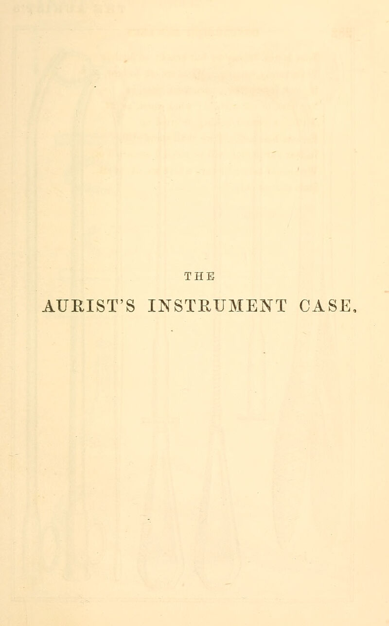 THE AURXST'S INSTRUMENT CASE