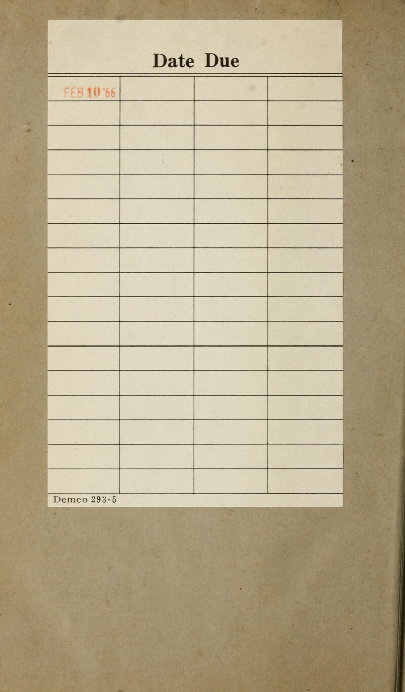 Date Due Demco 293-5