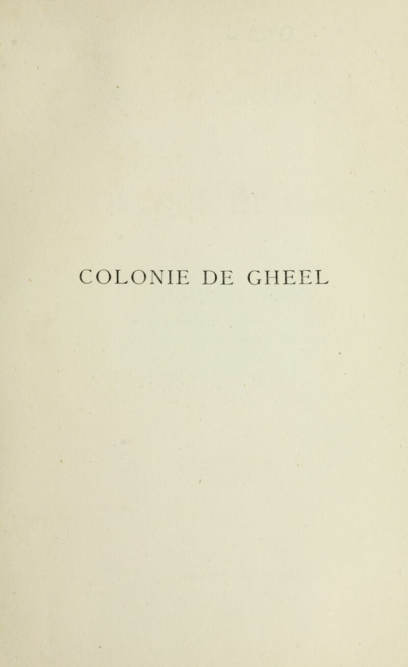COLONIE DE GHEEL