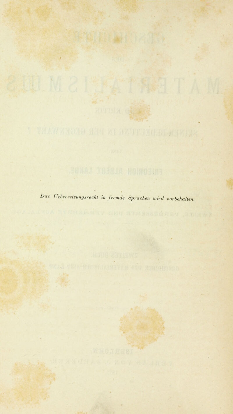 Das Uebersetzunysrecht in fremde Sprachen wird vorbehalten.
