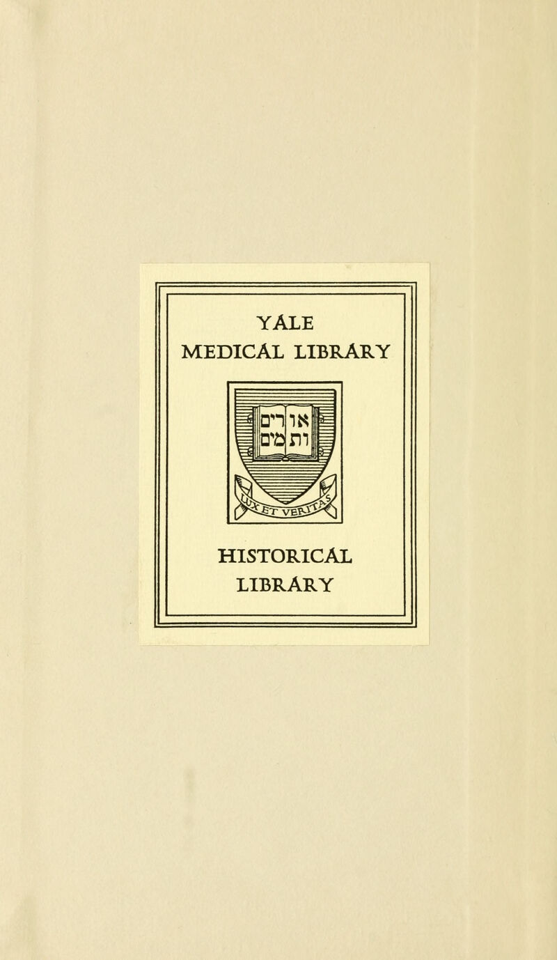 YALE MEDICAL LIBRARY HISTÓRICA! LIBRARY