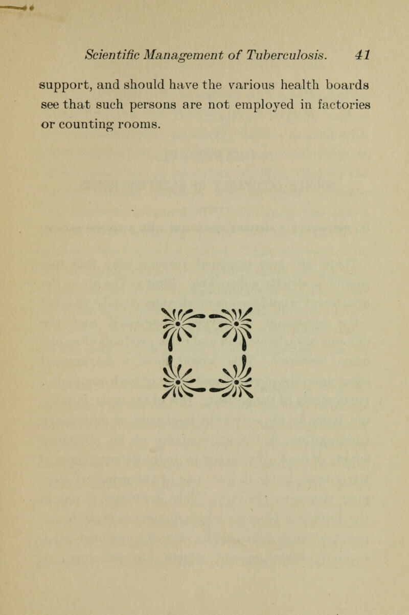 support, and should have the various health boards see that such persons are not employed in factories or counting rooms.