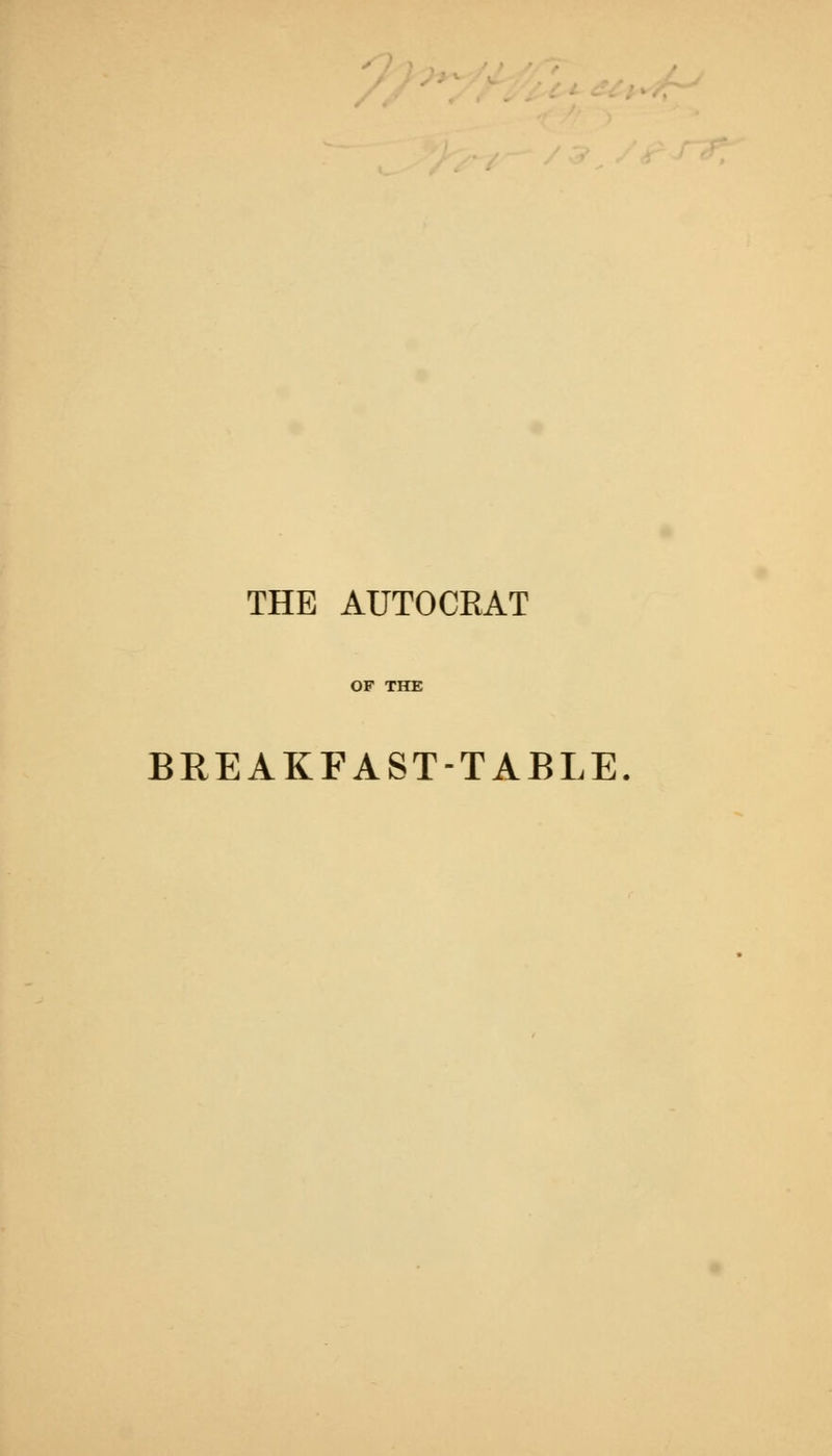 THE AUTOCEAT BREAKFAST-TABLE