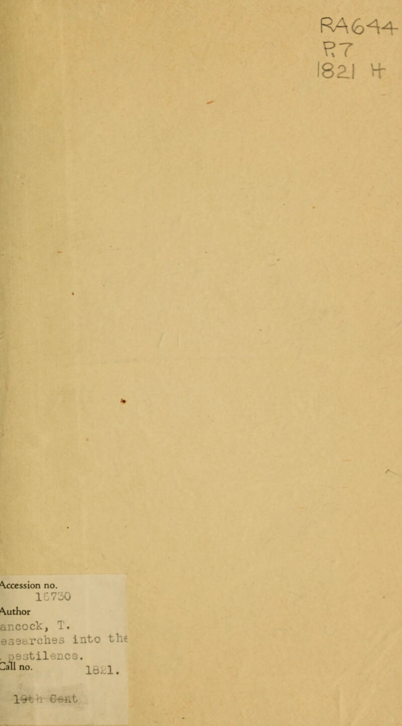 182.1 H \ccession no. 1 \uthor ancocri, Into the , i 1 e] Call no. X b