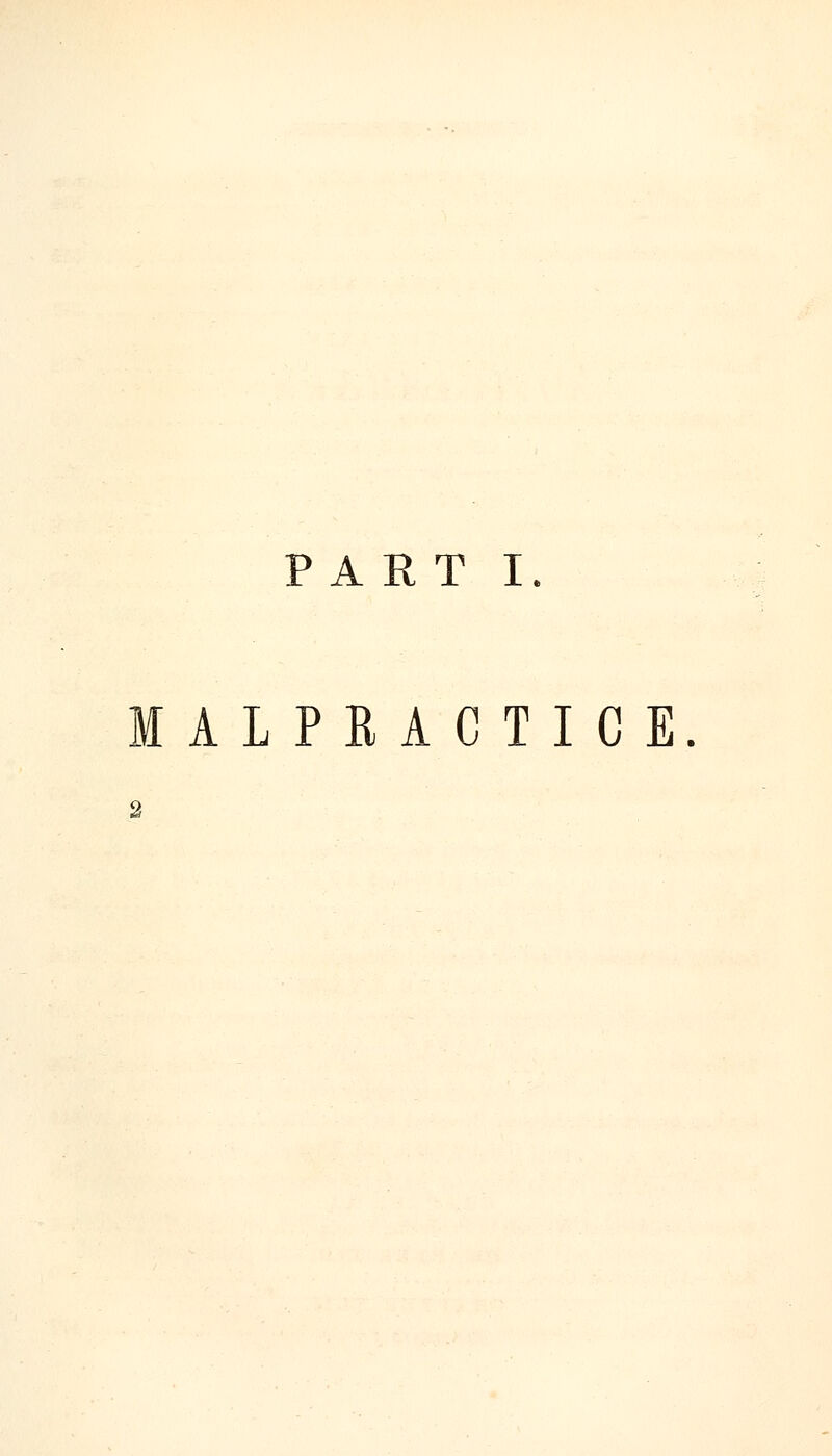 PARTI MALPRACTICE.