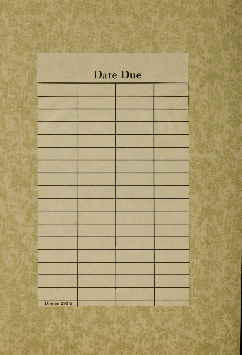 Date Due I Demco 293-5
