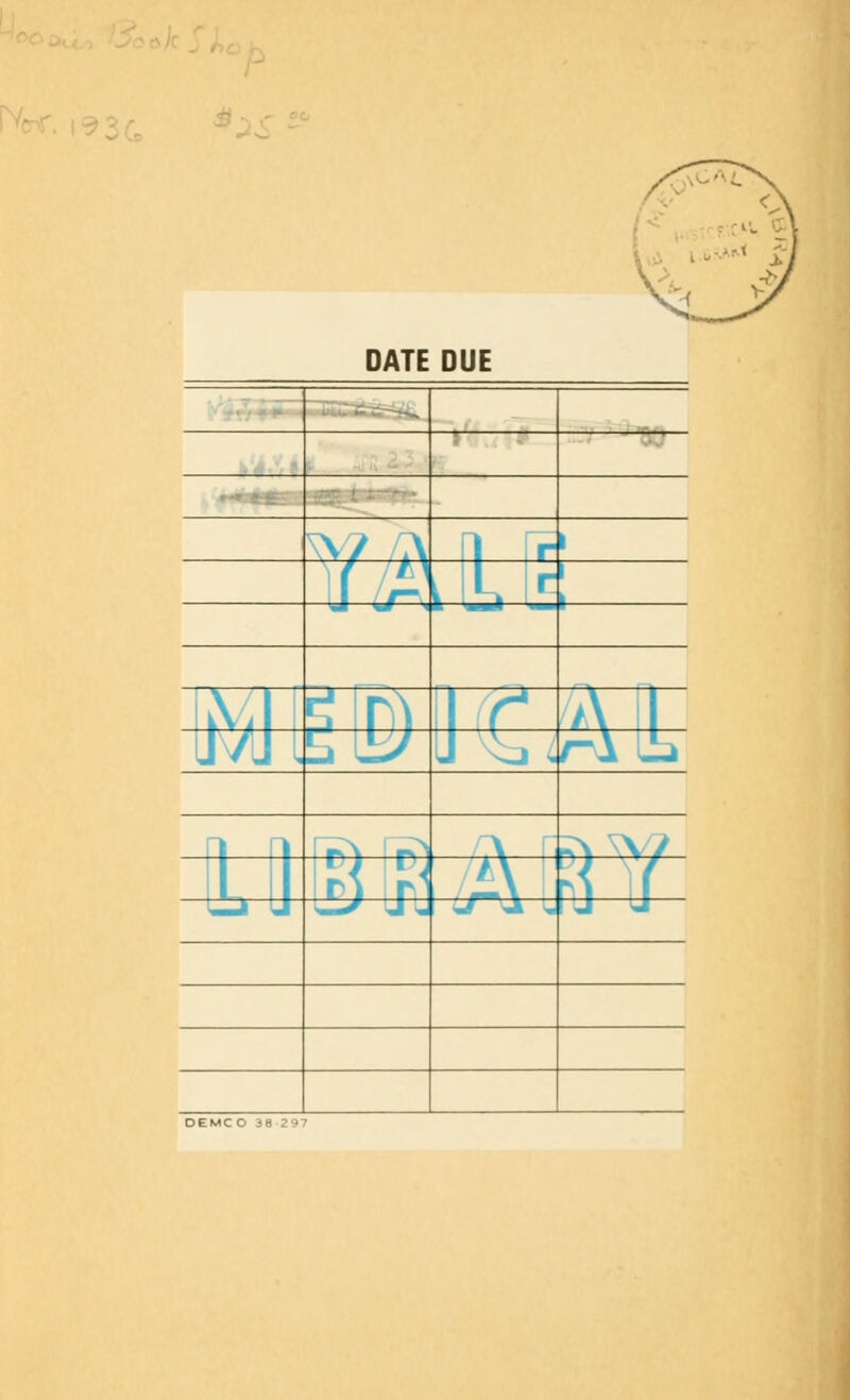 • DATE DUE ■ _ U V^A 1 ___ t? a 3 fcl - ?ss ftW OEMCO 38-29