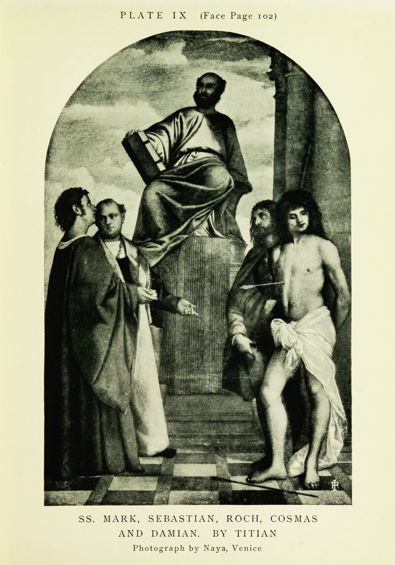 SS. MARK, SEBASTIAN, ROCH, COSMAS AND DAMIAN. BY TITIAN Photograph by Naya, Venice