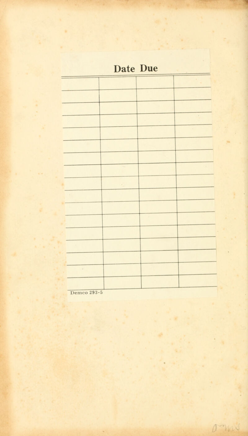 Date Due Demco 293-5