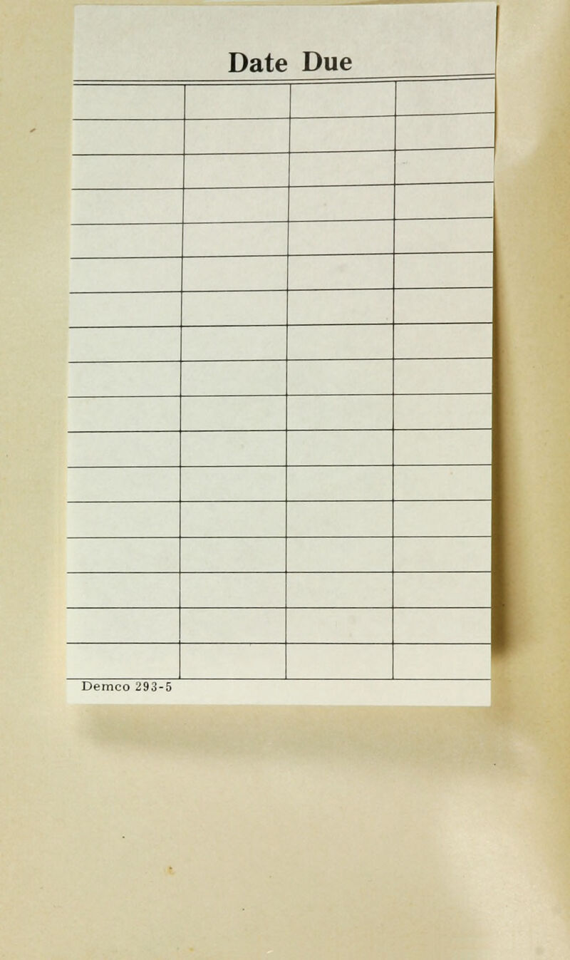 Date Due Demco 293-5
