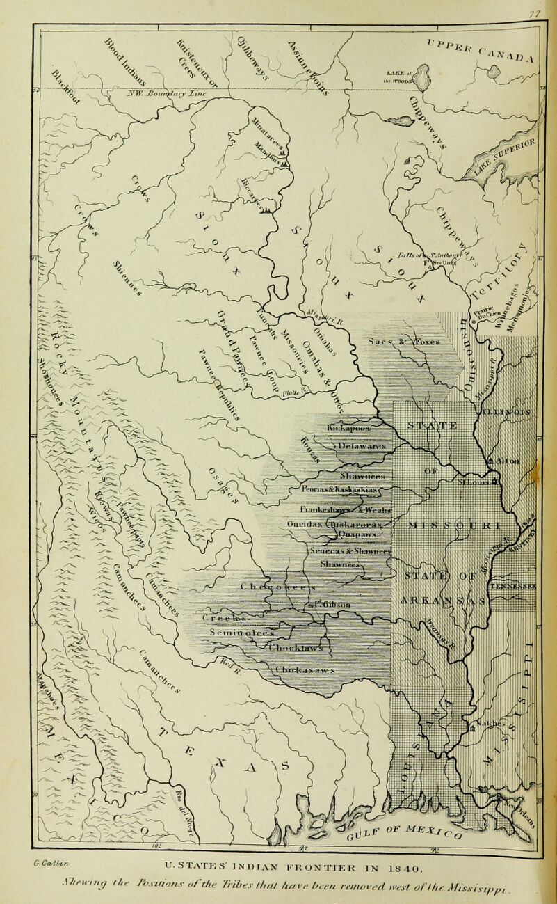 Shewing the Positions of the Tribes that hate been removed west of I he Missisippi