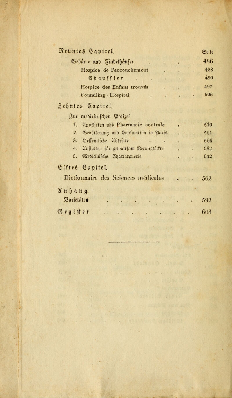 3?cuntc§ EapüeJ. ®ebac = unb ginbetyäufet Hospice de Faccoucliement C^ au ff t er Hospice des Enfans trouv£s Foundling - Hospital 3ut mcbictnifcfyen $)oltyri. 1. Kpoti)?ten unb Pharmacie centrale 2. SBeD&lterung unb (Sonfumtion in tyazit S. £5effentlirf)c TCbttitte 4. 2Cn|tülten für gewaltforn SScrunglücfte 5. SRebictntfc^c (Styarlatontrte CfIftcö ßapttel. Diciionnaire des Sciences mcdicalcs ©ette 486 488 490 497 506 510 521 526 5S2 542 562 2C n l; d n <j. SBarfetate» Sfc eg t |l e r 592 603