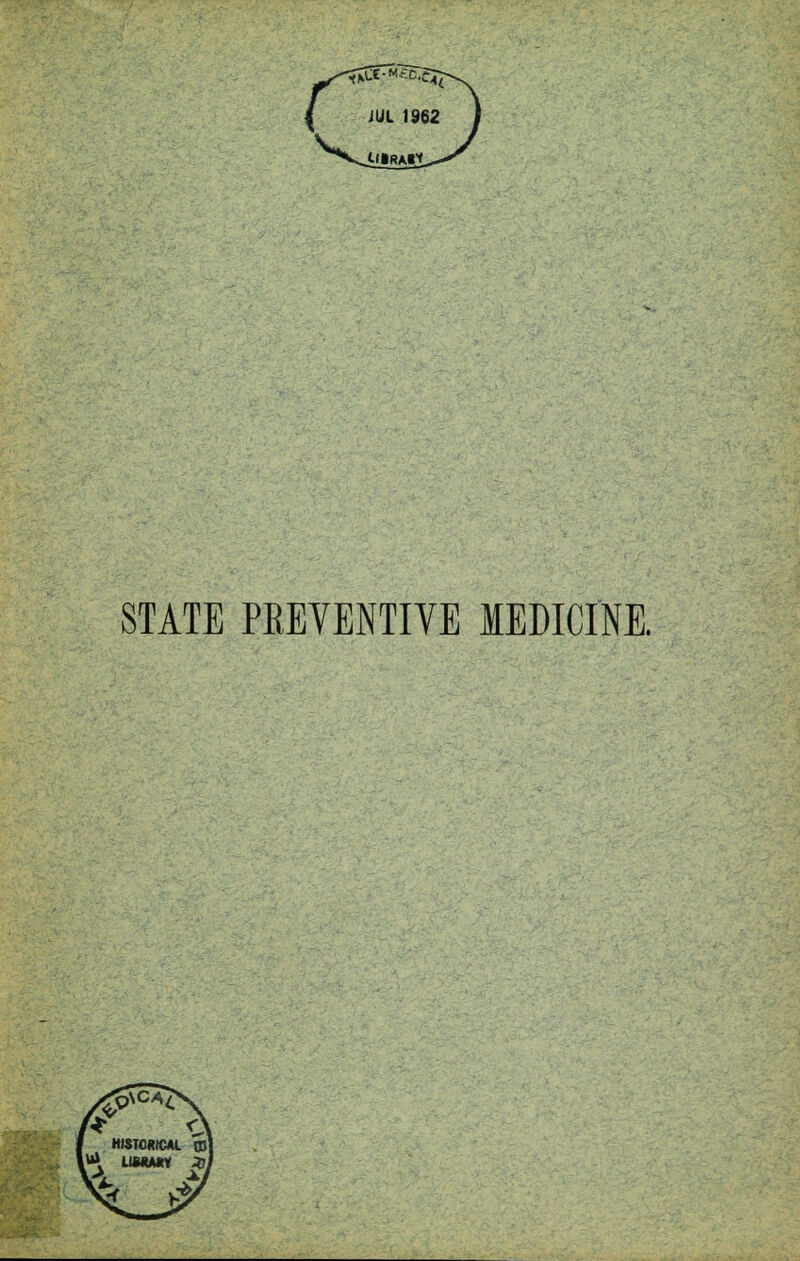 STATE PREVENTIVE MEDICINE.