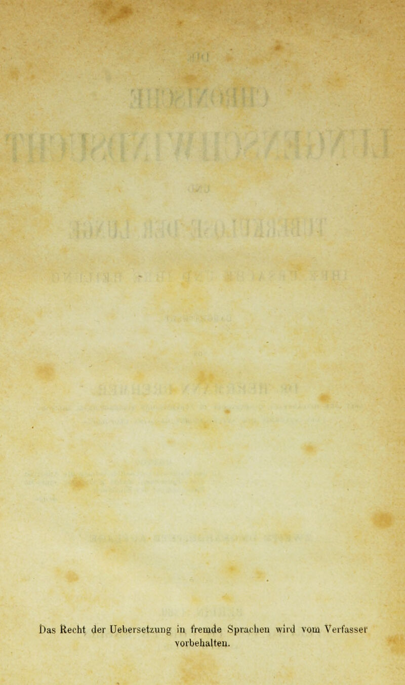 Das Recht der Uebersetzung in fremde Sprachen wird vom Verfasser vorbehalten.